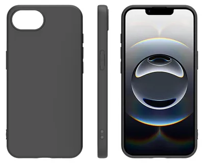 Produktbild von 4smarts TPU Hülle für iPhone 17e / 16e, schwarz, bulk
