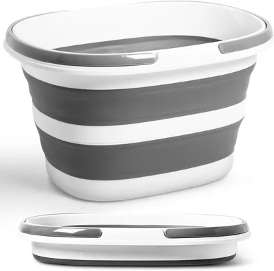 Image de Seau pliable de 16 litres, en silicone, pour le camping