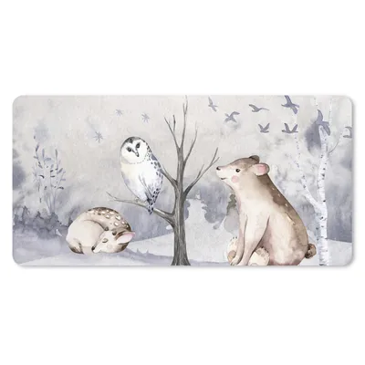 Produktbild von MuchoWow® Mauspad Mousepad Winter - Wald - Tiere 60x30 cm - Mousepads - Maus Mat - Pad - Mausunterlage - Nachhaltig