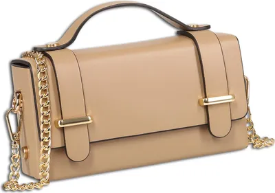Produktbild von Toscanto taupe, dunkelbeigefarbene Handtasche klein 19x10x5cm OTT841HI6