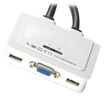 Produktbild von EFB 2-Port KVM VGA-USB-Audio mit Kabelsätzen 2x0.9 m