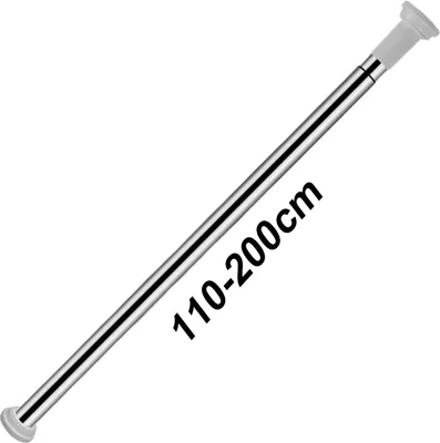 Produktbild von Wolketon Teleskopstange Duschstange Gardinenstange klemmbar Duschvorhangstange 110-200cm