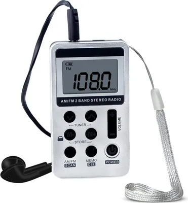 Produktbild von HanRongDa HRD-103 AM FM Digital Radio 2-Kanal-Stereo-Empfänger Portable Pocket Radio w / Kopfhörer LCD-Bildschirm Akku Lanyard