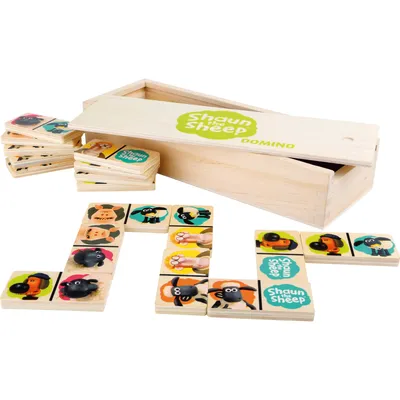 Produktbild von Small Foot Design 1254 Shaun das Schaf Domino, bunt, 28-teilig (1 Set)