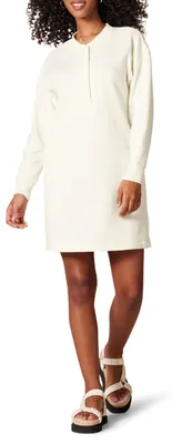 Produktbild von A. Essentials Damen Langärmliges Sweatshirtkleid, Eierschalenweiß, S
