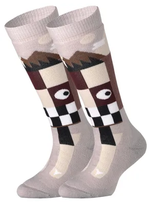 Produktbild von ATOMIC Junior Ski-Socken in Grey - Größe 23-26 - Warme Kinder-Skisocken mit Polsterung für Mädchen & Jungen - Kniestrümpfe mit nahtloser Zehenbox - Thermosocken aus Wolle, Polyester & Nylon – Gr