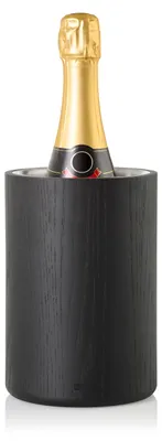 Obrázok produktu pre Chladič na víno, šumivé víno / šampanské, model Vine, farba čierna/nerezová oceľ, priemer: 13,5 cm, výška: 19,5 cm
