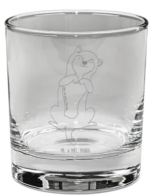 Produktbild von Mr. & Mrs. Panda Tumbler Hund Streicheln - Transparent - Geschenk, Lowball Glas, Wauwau, Scotch, Bauch, Haustier, Whiskyglas, Süß, Hunde, Old Fashioned