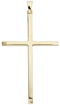 Produktbild von Anhänger Kreuz 50,8x30,1mm Goldkreuz am Enden verjungt 333 Gold Gelbgold schmal