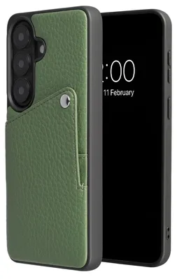 Produktbild von Selencia Riva Back Cover mit Kartenfach Samsung Galaxy S26 - Sage Green