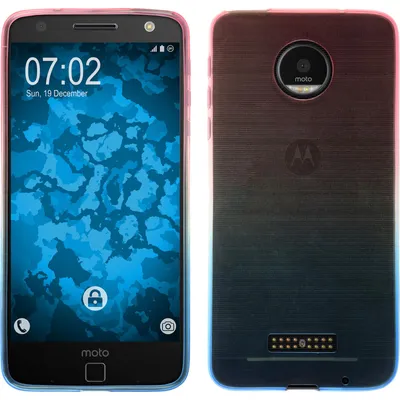 Produktbild von PhoneNatic Case kompatibel mit Lenovo Moto Z - Design:06 Silikon Hülle Ombrè + 2 Schutzfolien