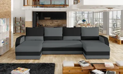 Produktbild von Eck Stoff Ecksofa U-Form Sofa Couch Design Couch Polster Textil Modern Textil