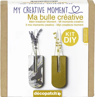 Produktbild von Décopatch 5x Mini-Set für Erwachsene, Mein kreativer Moment, Stielvase KIT042C