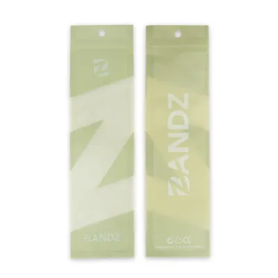 Two packaging bags for a watch band, displayed side-by-side on a white background.