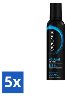Produktbild von 5 x Syoss Volume Haarmousse - 250 ml - Vorteilspackung - 5 Stücke