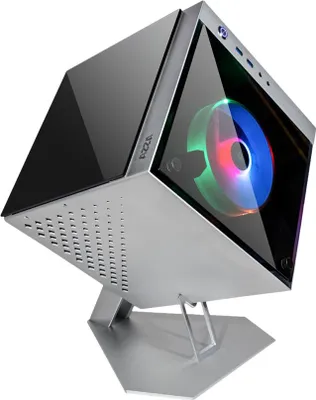 Obrázok produktu pre Azza CUBE MINI 805, Kocka, PC, Strieborná, Mini-ATX, Hliník, Temperované sklo, Multi