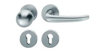 Produktbild von Rosettengarnitur 12 1023 Edelstahl F69 U-Form PZ DIN links / rechts Kugel D/K