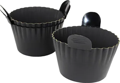 Produktbild von Eierkocher für die Heißluftfritteuse, Silikon-Cupcake-Backförmchen, antihaftbeschichtete Muffinform, wiederverwendbare Auflaufförmchen für Heißluftfritteusen