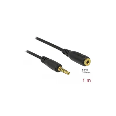 Zdjęcie produktu dla DeLOCK 85701, 3.5mm, Męska, 3.5mm, Żeńska, 1 m, Czarny