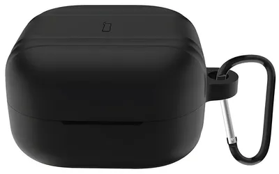 Produktbild von Silikonhülle mit Karabiner für Galaxy Buds 4 / 4 Pro, Bizon Case Headphone Silicone, Schwarz