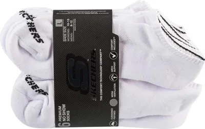 Produktbild von Skechers 6pk Uni 1/2 Terry Crew Socken S118210-WHT