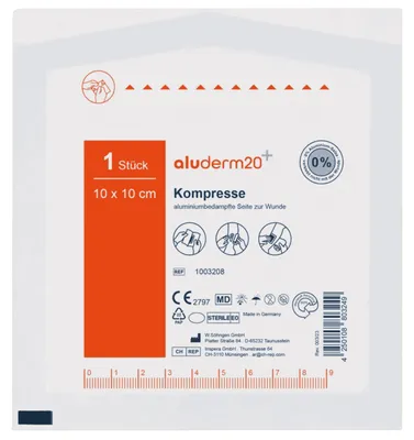 Produktbild von aluderm Kompresse 1003208 10x10cm