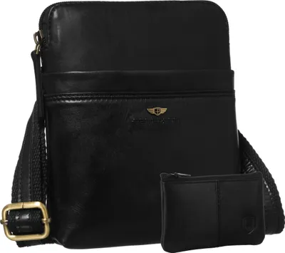 Produktbild von PTN 19004-TUM-0598 Schwarze Ledertasche