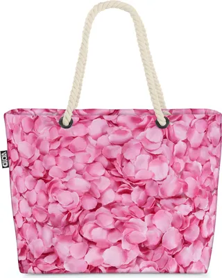 Produktbild von VOID Rosenblätter Blütenblätter Blumen Strandtasche Shopper 58x38x16cm 23L XXL Einkaufstasche Tasche Reisetasche Beach Bag