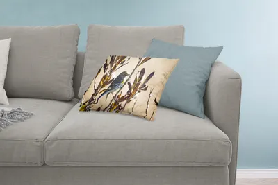 Produktbild von MuchoWow® Zierkissen Sofakissen Wohnzimmer Dekokissen 60x40 cm Vogel zwischen einem Zweig mit Blättern - Kopfkissen - Polster mit Foto