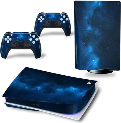 Immagine prodotto di Adesivo per console e controller per PS5, PlayStation 5 - Skin per videogiochi performanti - Accessori protettivi - Blu