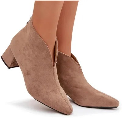 Produktbild von Damenstiefeletten mit Blockabsatz mit Ziernähten Beige Darlisse 39