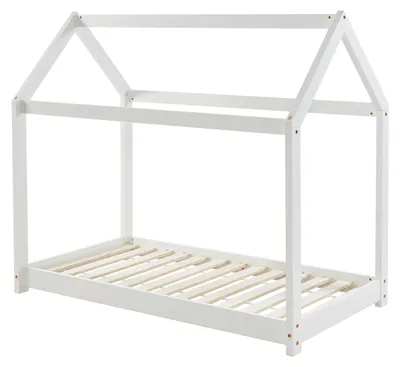 Immagine prodotto di Letto per bambini BAÏTA modello Tiny, in legno di faggio bianco, dimensioni 70 x 140 cm, completo di rete a doghe