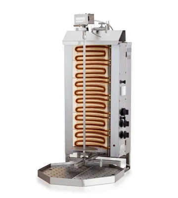 Produktbild von CHEFGASTRO Gyros Grill Elektro Motorposition oben 6 Heizzonen BxTxH 440x550x1100mm