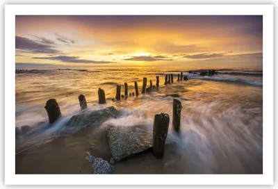 Produktbild von Poster - Poster ohne Rahmen - baltisch meer Mole Landschaft - 91,5x61 cm - Wand Bild - Wanddeko - Wandbilder - Kunstposter - Wandposter - Bilder - Kunstdruck - Wandbild - P2XAA91x61-3092