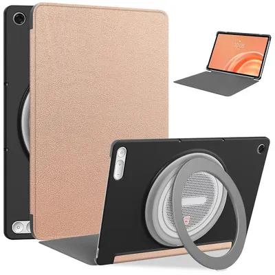 Produktbild von Schutzhülle mit Klappe für Lenovo Tab Plus Gen. 2, Bizon Case Tab Croc, Rosegold