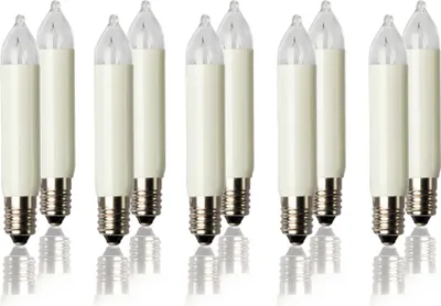 Produktbild von Hellum Ersatzbirne für Lichterketten Kleinschaftkerzen elfenbein, 16V / 3W E10 (1 Stück)