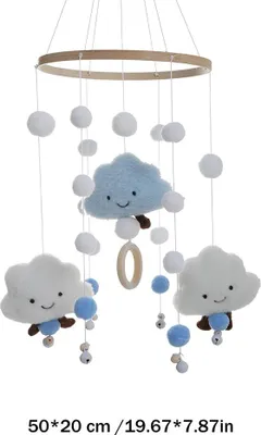 Produktbild von Baby Mobile Hängende Bettglocke Neugeborene Windspiel Kinderzimmer Wolke für Kinderbett
