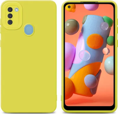 Produktbild von Cadorabo Hülle für Samsung Galaxy A11 / M11 Schutz Hülle in Gelb TPU Silikon Etui Case Handyhülle