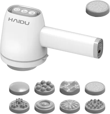 Produktbild von Handmassagegerät mit Tiefen- und Rotationsmassage, 8 Aufsätze, 6 Geschwindigkeiten, für Muskelentspannung