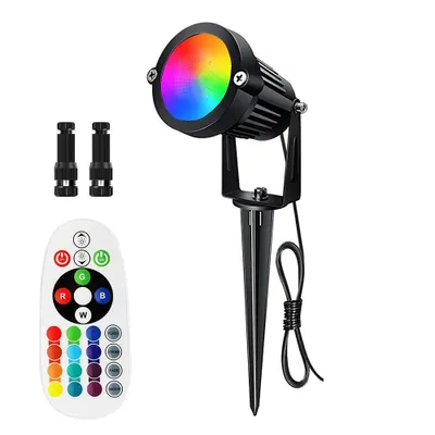 Produktbild von 6W Garten LED Strahler RGB Warmweiß Außen Wasserdicht Rasenlampe Gartenbeleuchtung mit Fernbedienung