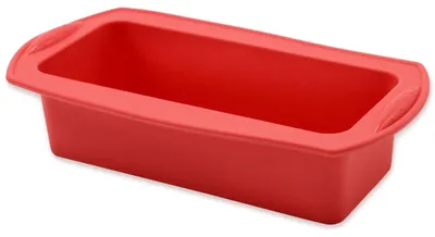 Produktbild von Silikonbackform Kastenform, 21x8,5x6 cm, rot, KI-generiertes Bild