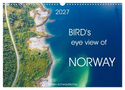 Produktbild von Überblick über Norwegen aus der Vogelperspektive (Wandkalender 2027, Format DIN A3, Querformat), CALVENDO 12-Monats-Wandkalender
