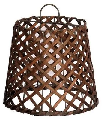 Obrázek produktu pro Stolní lampa s hnědým pleteným stínidlem, průměr 19 cm