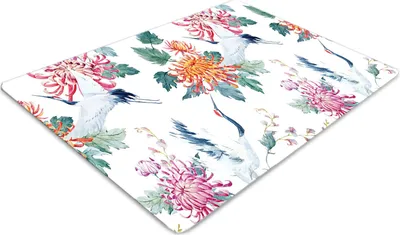 Obrázok produktu pre Podlahová ochranná podložka - Ochranná podložka pod stoličku - Podlahová podložka - 100x70 cm - Let žeriavov.