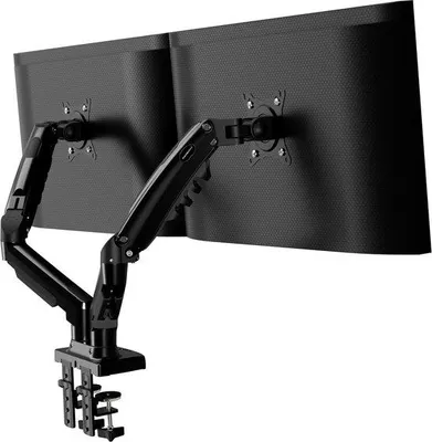 Produktbild von Famanu Doppelter Monitorarm - Gasfederarm 360° drehbar - geeignet für 19-32 Zoll Bildschirme