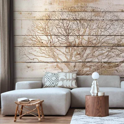 Produktbild von Vlies Fototapete - Tree on Boards 100x70 cm Abstrakt b-C-0617-a-a