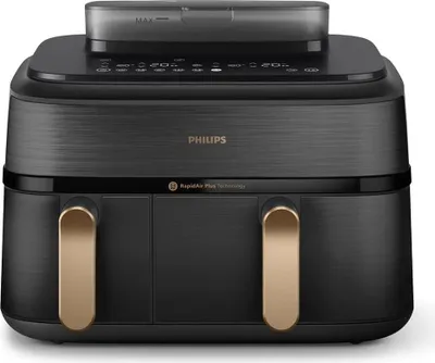 Produktbild von Philips NA552/00 3000 Series Heißluftfritteuse mit 2 Kammern mit Dampf, 9 L