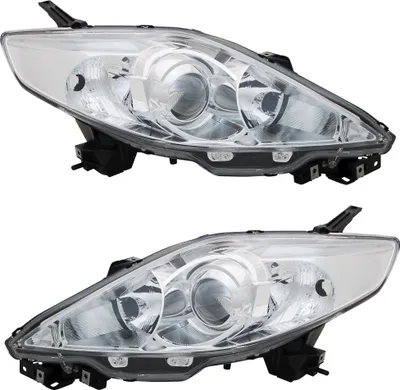 Produktbild von TYC Scheinwerfer Set für Mazda 5 CR19 05-08 Chrom H7 HB3 Halogen Stellmotor LWR