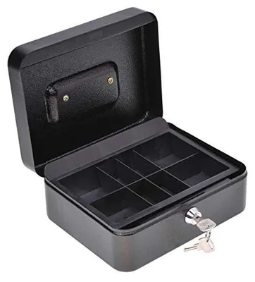 Immagine prodotto di Cassetta portavalori, cassa portamonete, cassaforte portatile, salvadanaio, cassette portavalori, dimensioni 200 x 160 x 90 mm