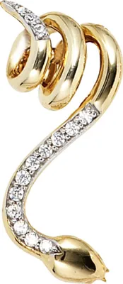 Produktbild von Anhänger Schlange mit 14 Diamanten Brillanten 585 Gold Gelbgold